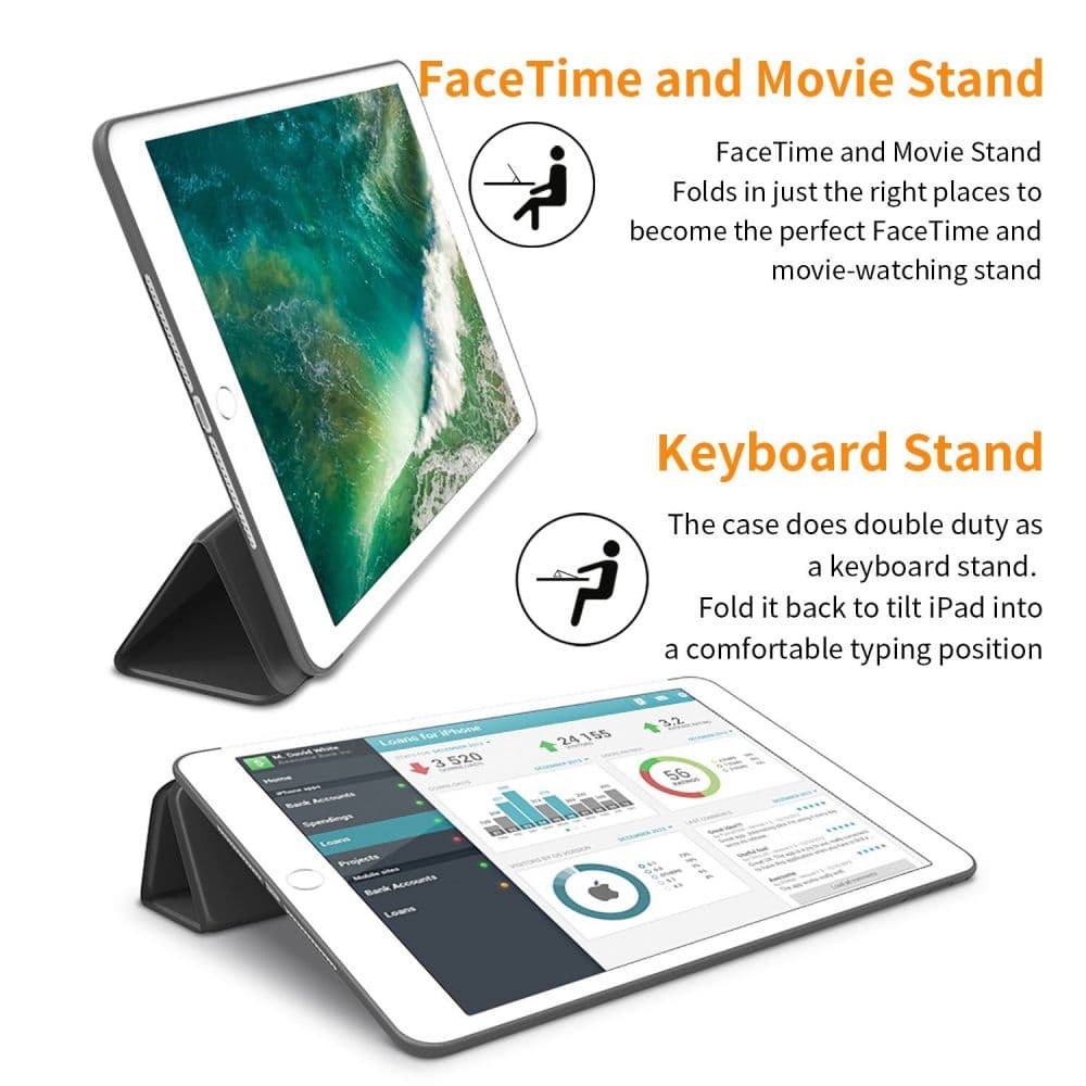 Tech-Protect SmartCase ovitek za iPad 9.7" (2017/2018) - črn 8