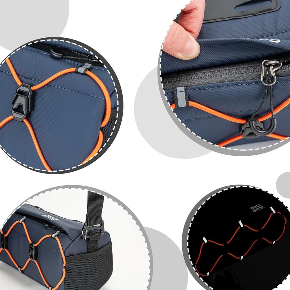 Kolesarska torba Rockbros 30110054002 za krmilo 2,2 l - modra 6