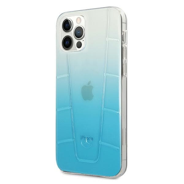 Mercedes Transparent Line ovitek za iPhone 12 / iPhone 12 Pro - modra 2