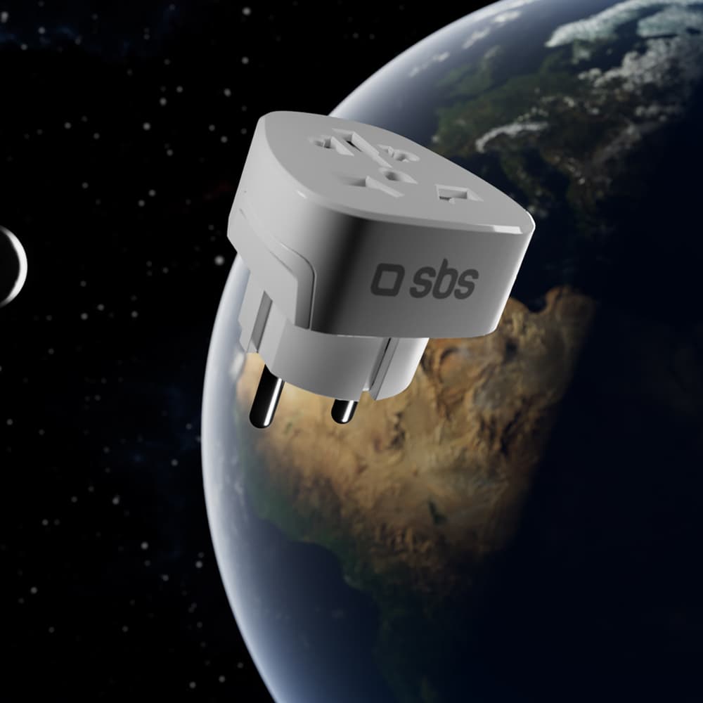 SBS Schuko/EU potovalni adapter (bel) 8