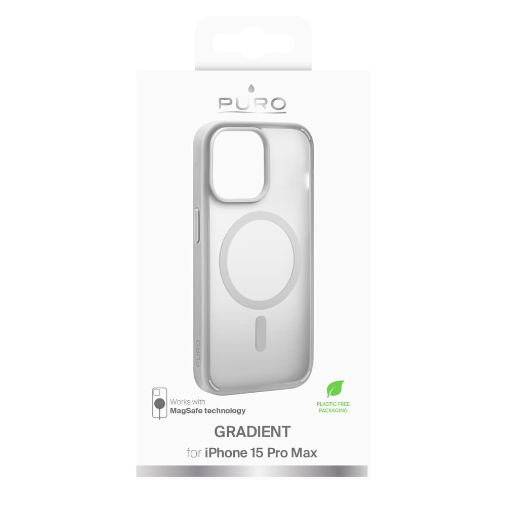 Puro Gradient ovitek z MagSafe za iPhone 15 Pro Max - srebrna 2