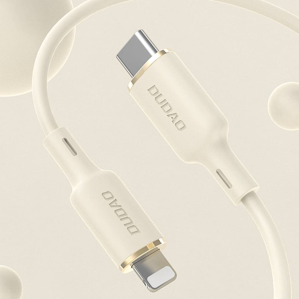 Dudao L7SF kabel USB-C na USB-C / Lightning, 100W, 1.2m, bež 2