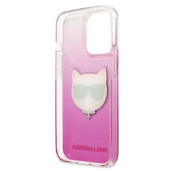 Ovitek Karl Lagerfeld Choupette Head za iPhone 13 Pro Max, roza 7