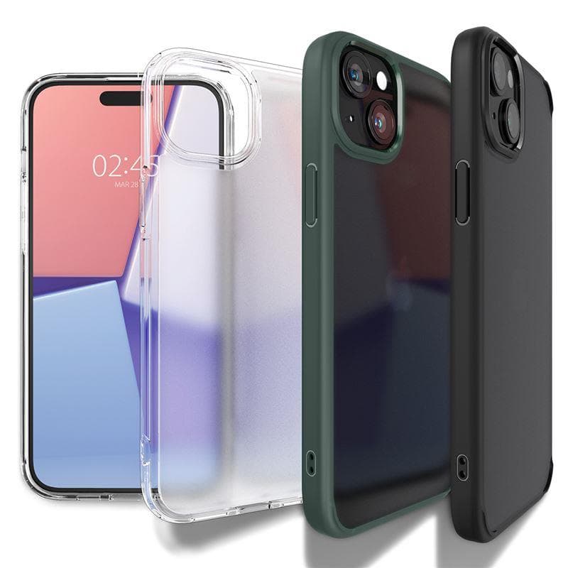 Ovitek Spigen Ultra Hybrid za iPhone 15 Plus - prozoren mat
