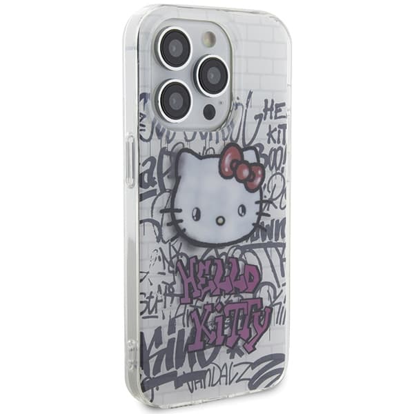 Hello Kitty ovitek IML Kitty On Bricks Graffiti za iPhone 13 Pro Max - bela 4