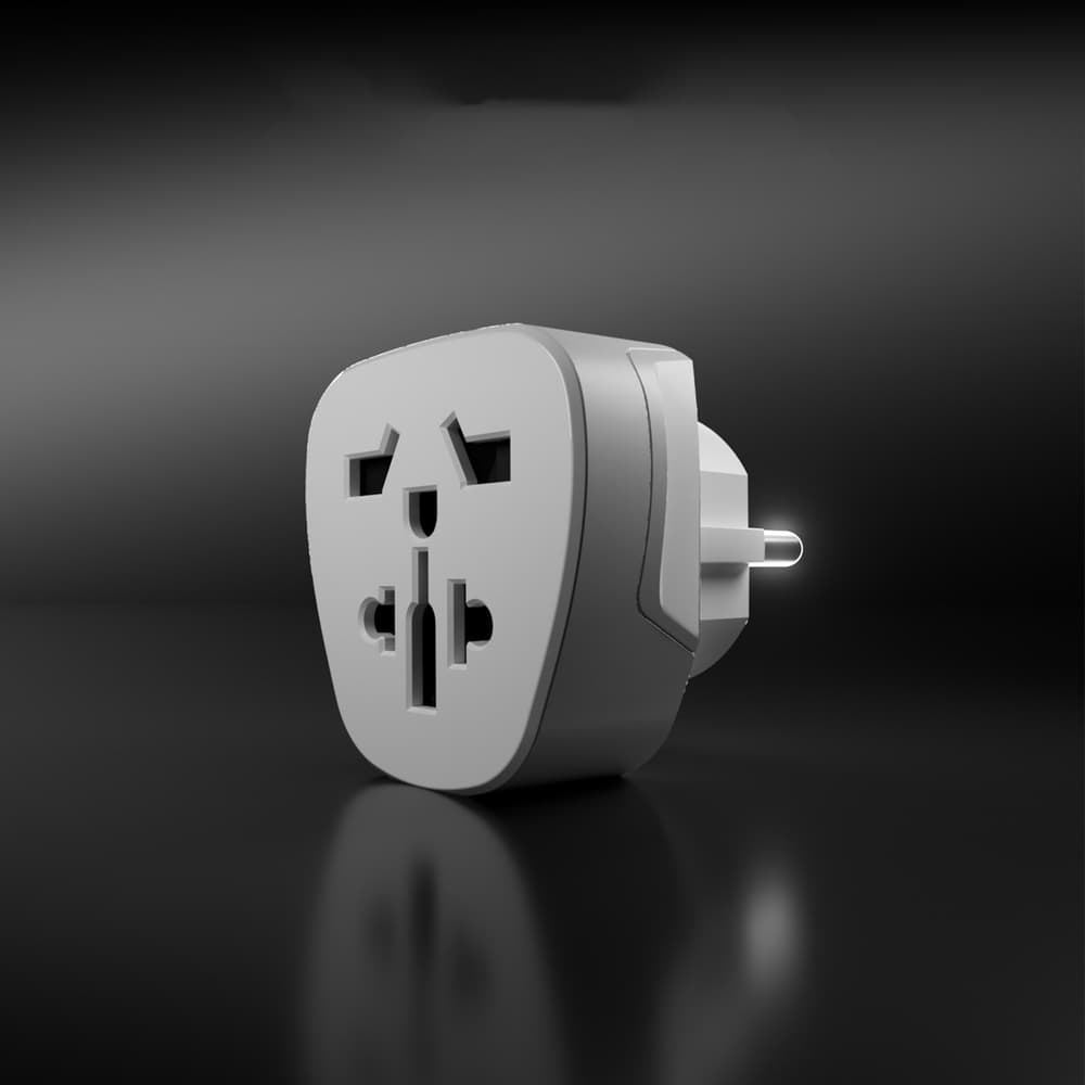SBS Schuko/EU potovalni adapter (bel) 6