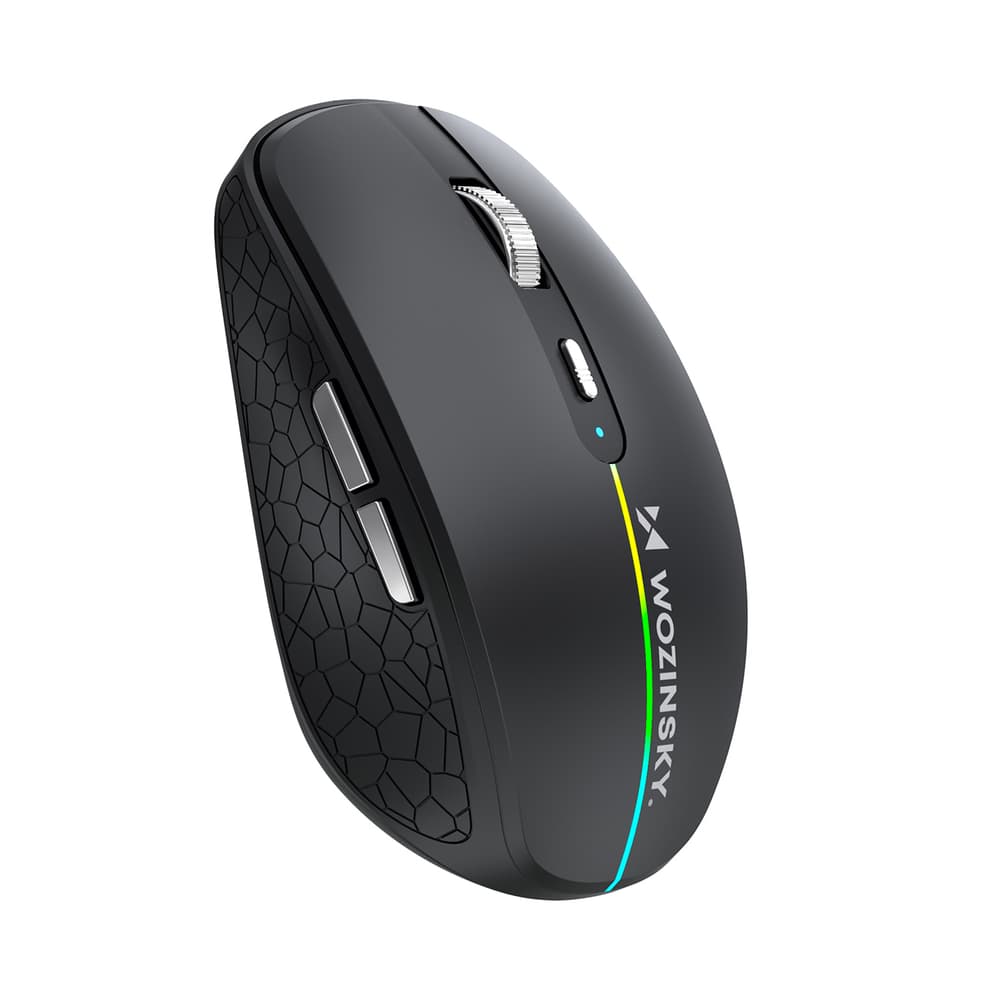 Wozinsky WMGK-1132 brezžična miška z RGB osvetlitvijo, črna