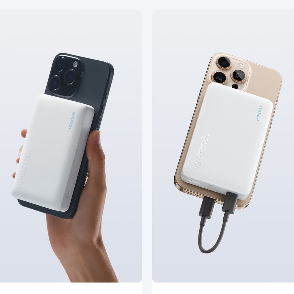 Cuktech WPB100N magnetna power bank 10000mAh, 20W, stojalo, bela 4
