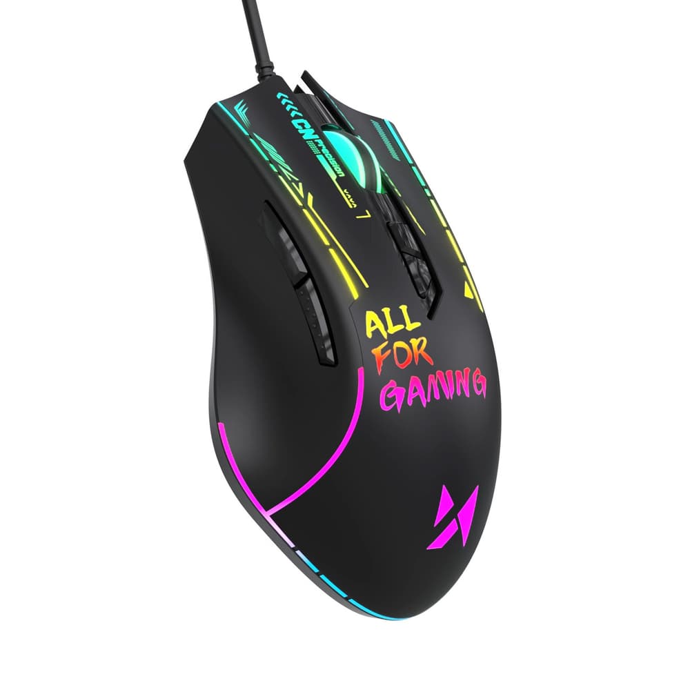 Wozinsky WMGK-7200 Žična RGB Gaming Miška, 7200 DPI, Črna