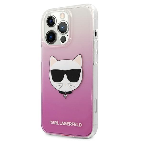 Ovitek Karl Lagerfeld Choupette Head za iPhone 13 Pro Max, roza 2
