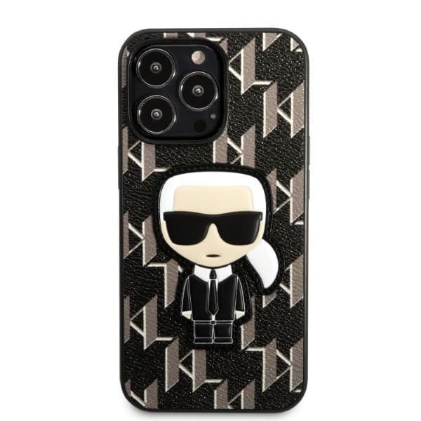 Ovitek Karl Lagerfeld Monogram Ikonik Patch za iPhone 13 Pro/13 (6,1") - črn 3