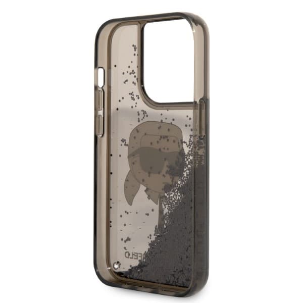 Karl Lagerfeld Glitter Karl's Head etui za iPhone 14 Pro Max - črna 7