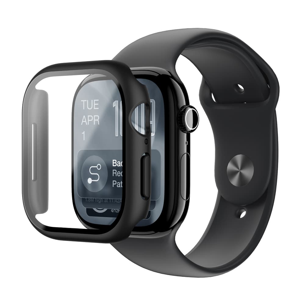 AmazingThing Radix zaščita zaslona s ohišjem za Apple Watch Series 11 46mm - črna