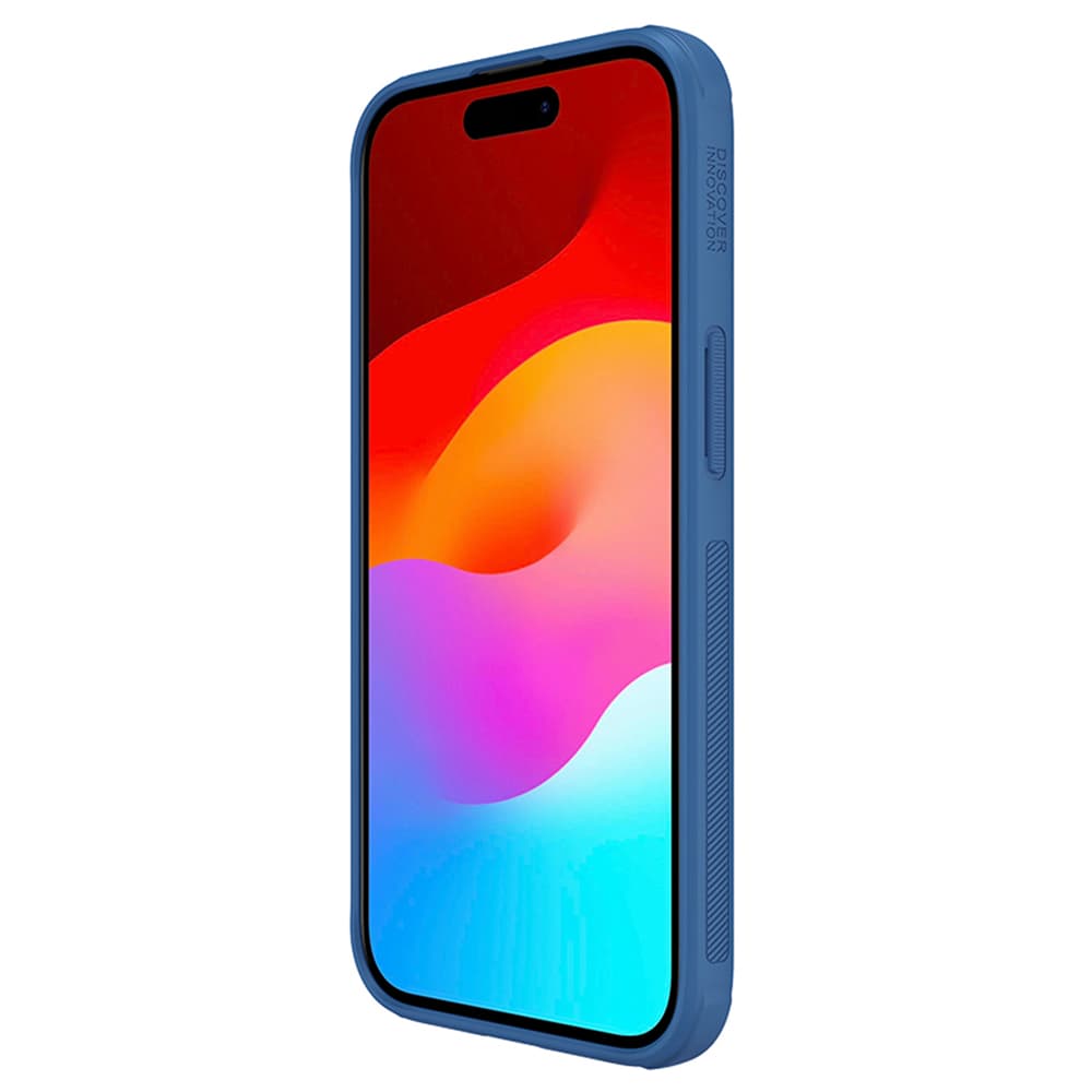 Nillkin Super Frosted Shield Pro ojačano ovitek za iPhone 15 Plus - modra 4
