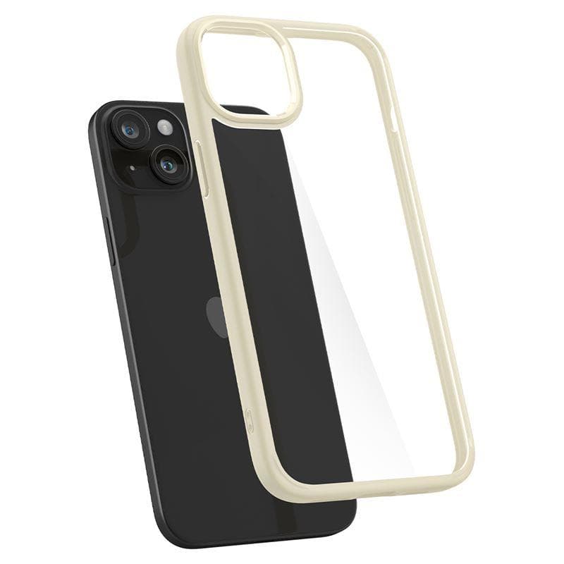 Ovitek Spigen Crystal Hybrid za iPhone 15 Plus - prozoren bež 7