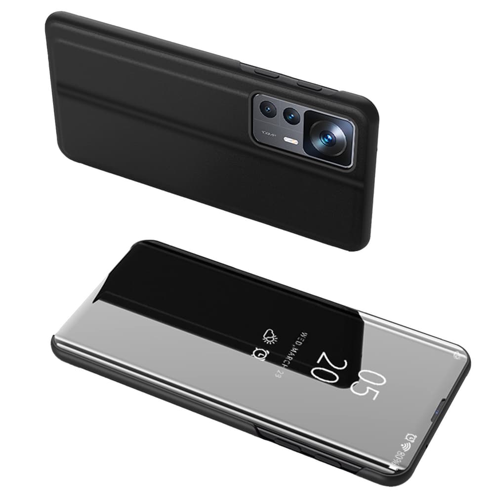 Ovitek Clear View Case za Xiaomi 12T Pro / 12T, preklopni, črn