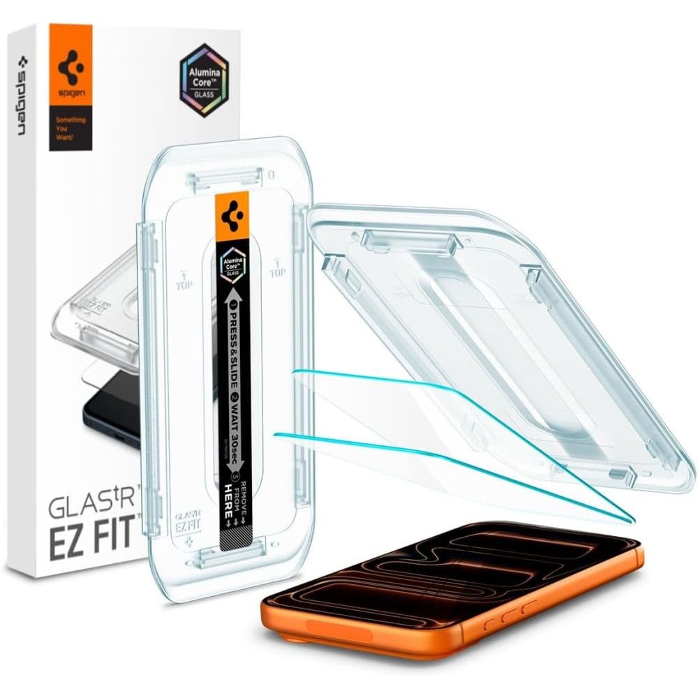 Spigen Glas.tR EZ Fit kaljeno steklo za iPhone 16/17 Pro Max (2 kosa)