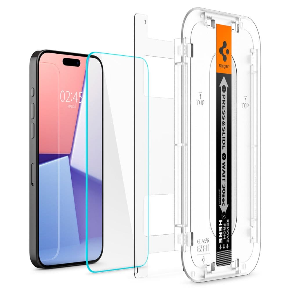 Spigen Steklo Glas.tR EZ Fit za iPhone 15 Pro (2 kosa) 2