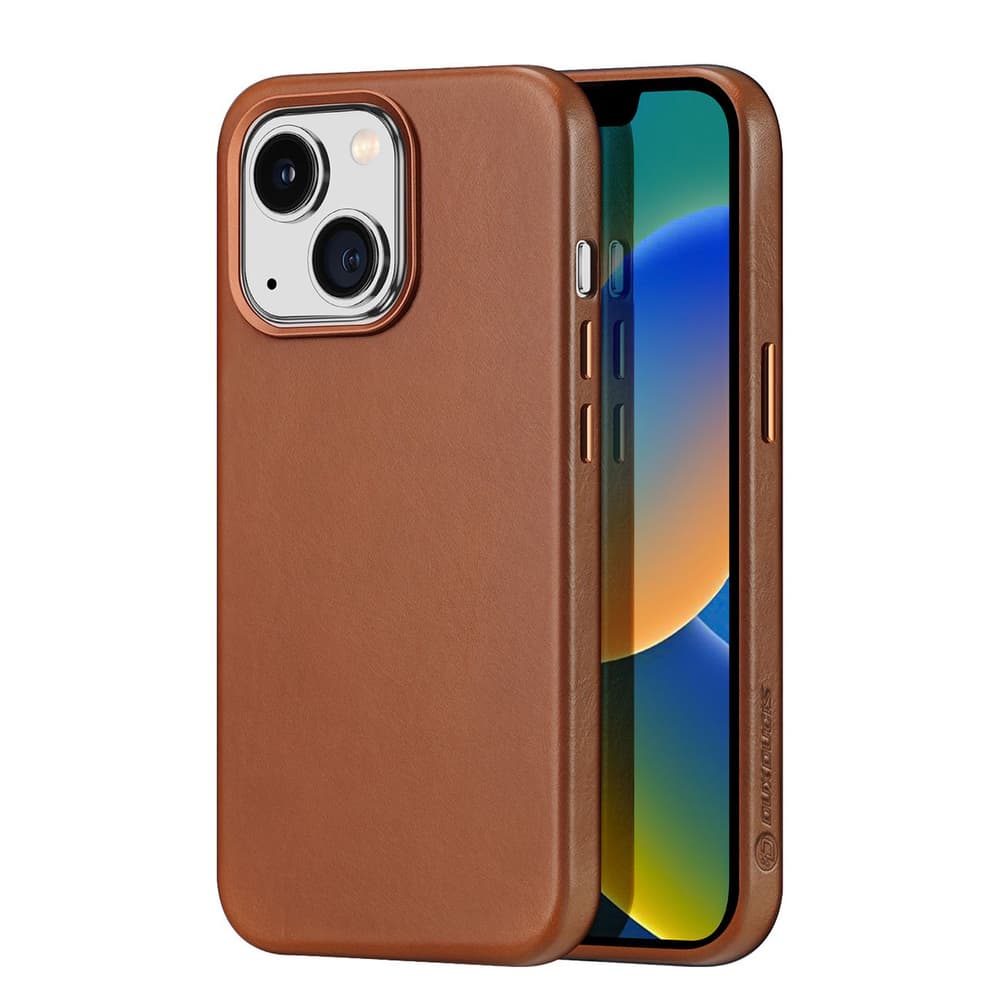 Dux Ducis Naples ovitek za iPhone 14 Plus, usnjen, MagSafe, rjav