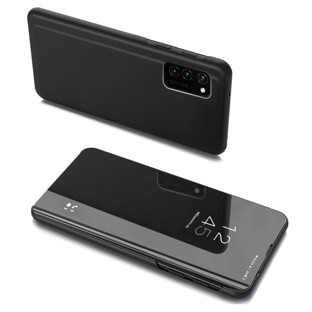 Preklopni etui Clear View za Samsung Galaxy A03s, črna
