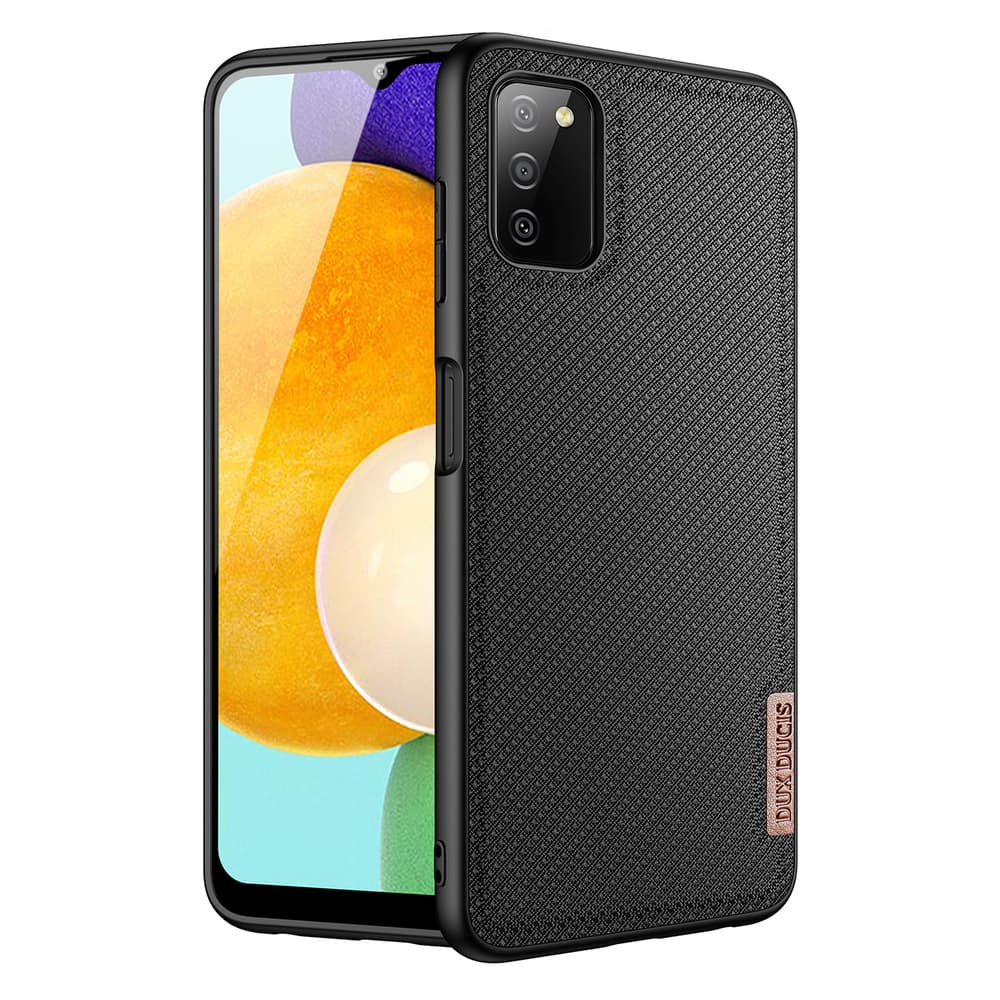 Dux Ducis Fino ovitek s teksturo najlona za Samsung Galaxy A03s - črna