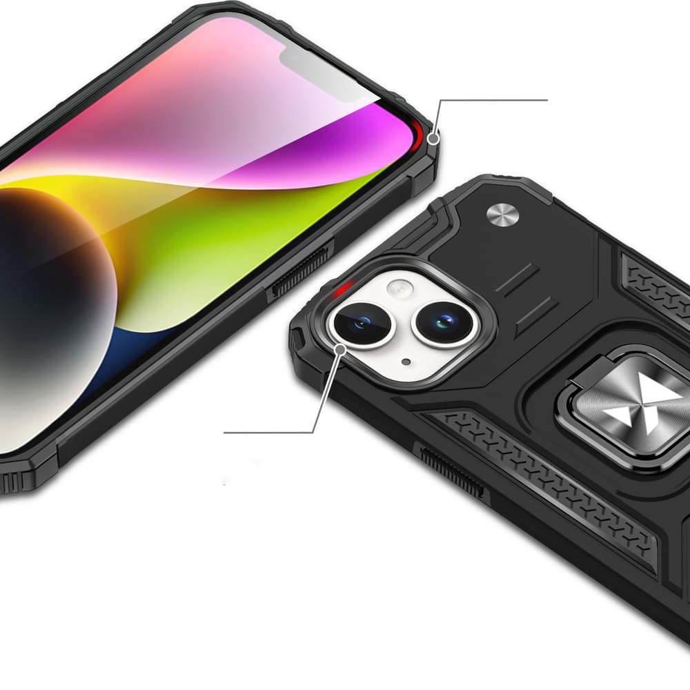 Wozinsky Ring Armor ovitek za iPhone 15 Plus s stojalom in obročem - zlat 2