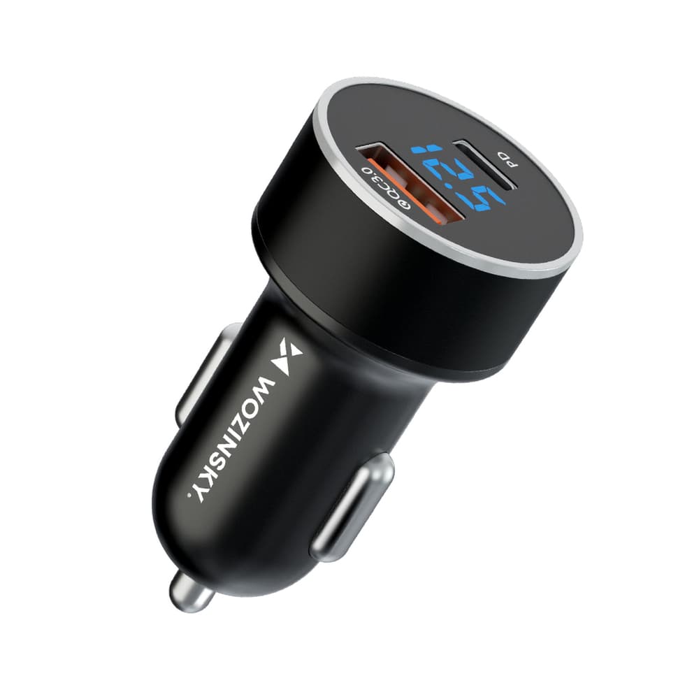 Avtomobliski polnilec Wozinsky WDCCAC USB-C/USB-A 36W - Črna