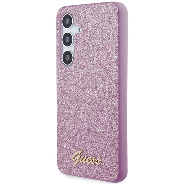 Ovitek za Samsung Galaxy S24 Guess Glitter Script - vijolična 2