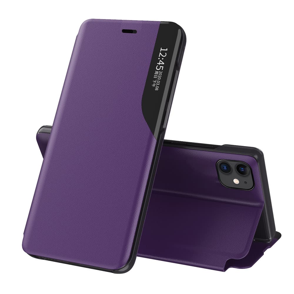 Eco Leather View Case Knjižica za iPhone 13 Pro Max - Vijolična