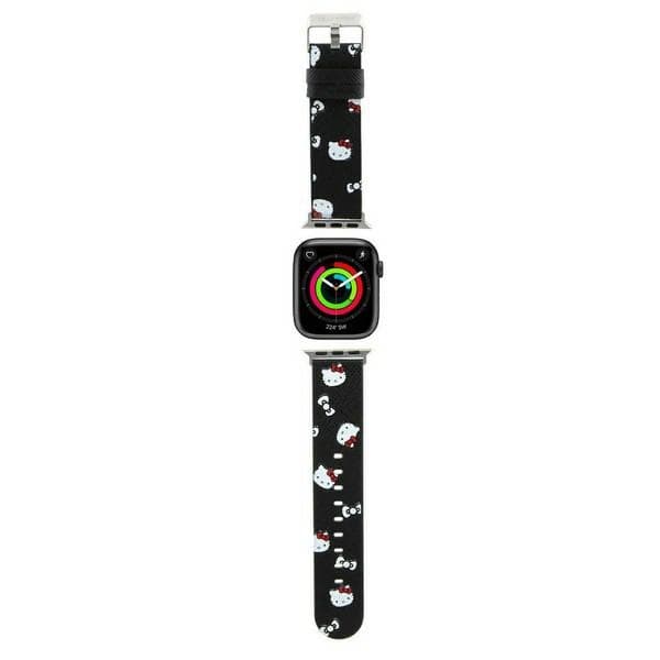 Hello Kitty Trak za zapestnico 'Heads & Bows' za Apple Watch 38/40/41mm - črna