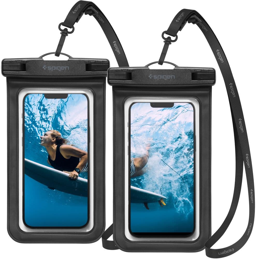Spigen Aqua Shield A601 vodoodporen ovitek IPX8 - črn, 2 kosa