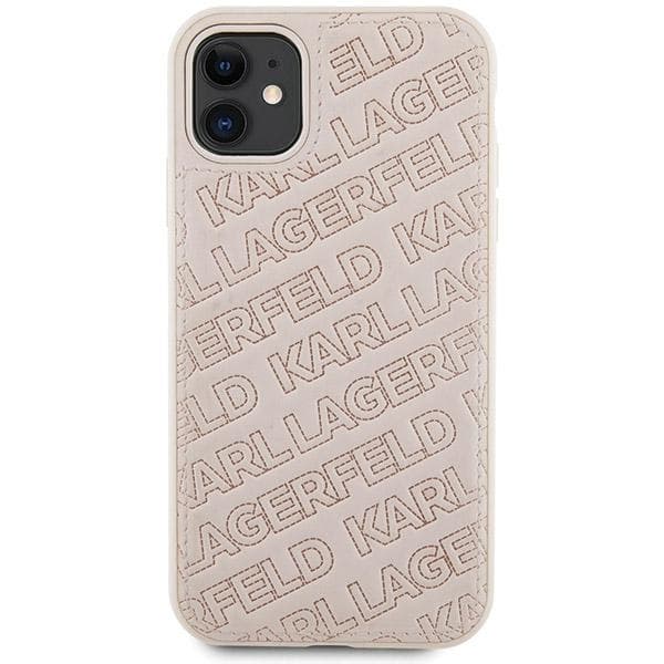 Karl Lagerfeld Quilted K Pattern ovitek za iPhone 11 / Xr - roza 3