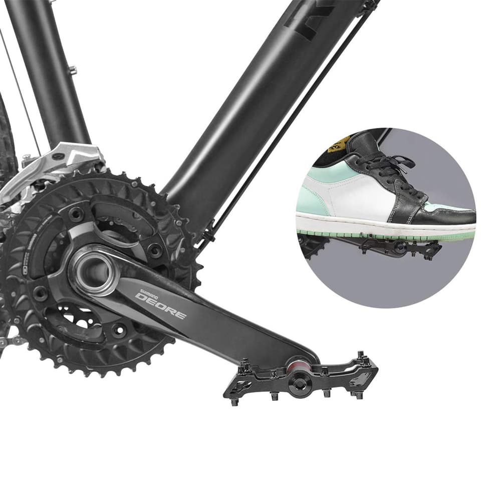Rockbros 2020-12CBK Aluminijasta pedala za kolo s platformo - črna 6