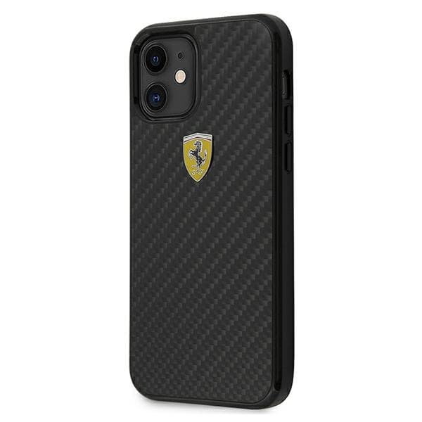 Ferrari ovitek za iPhone 12 mini (5,4") On Track Real Carbon, črn 2