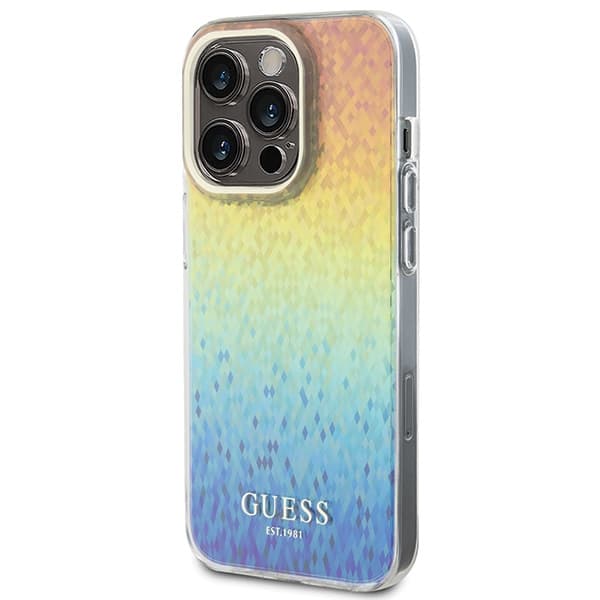 Guess ovitek IML Faceted Mirror Disco Iridescent za iPhone 14 Pro Max - večbarven 2