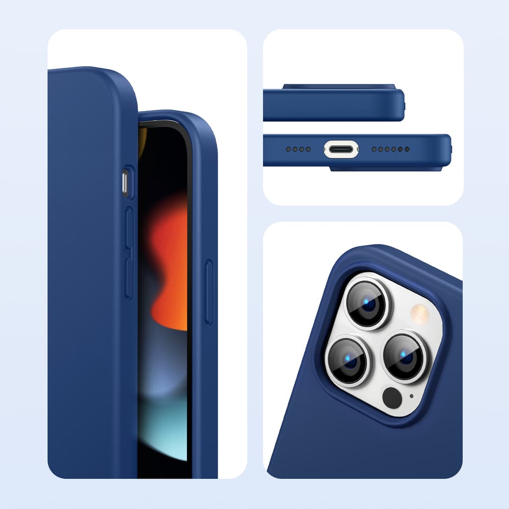 Ugreen Zaščitni silikonski ovitek za iPhone 13 Pro, moder 6