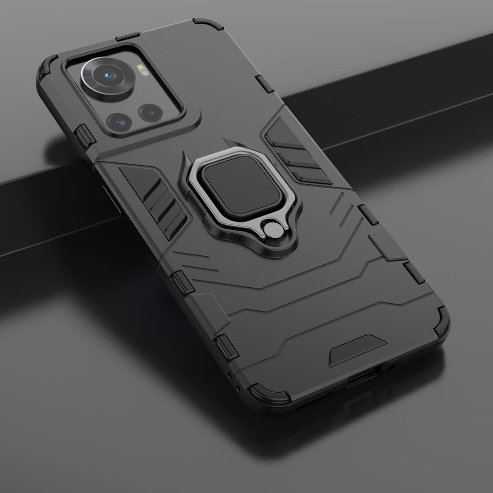 Ovitek Ring Armor za OnePlus Ace, črni 7