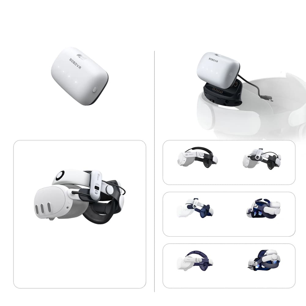 BoboVR B100 Zunanja baterija za Meta Quest 3/3S, 10000 mAh - bela 6