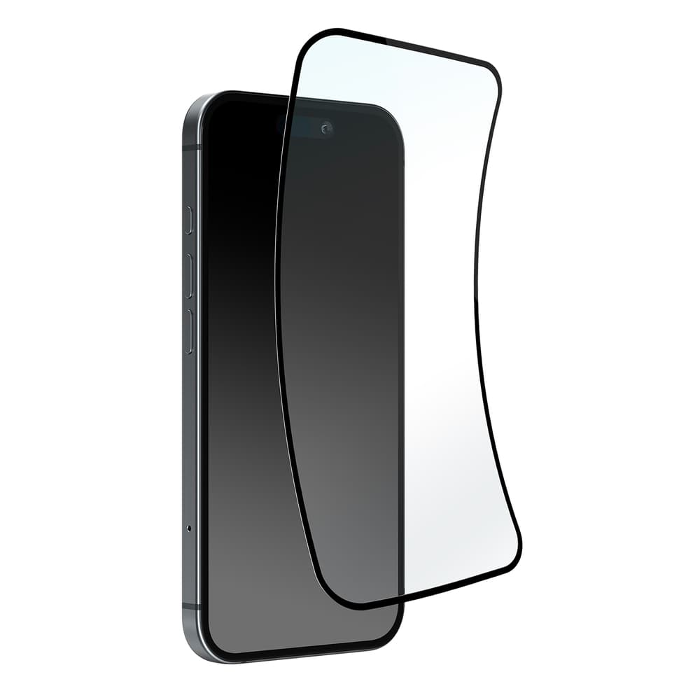 Puro Hybridno steklo D3O s črnim okvirjem za iPhone 16 Pro