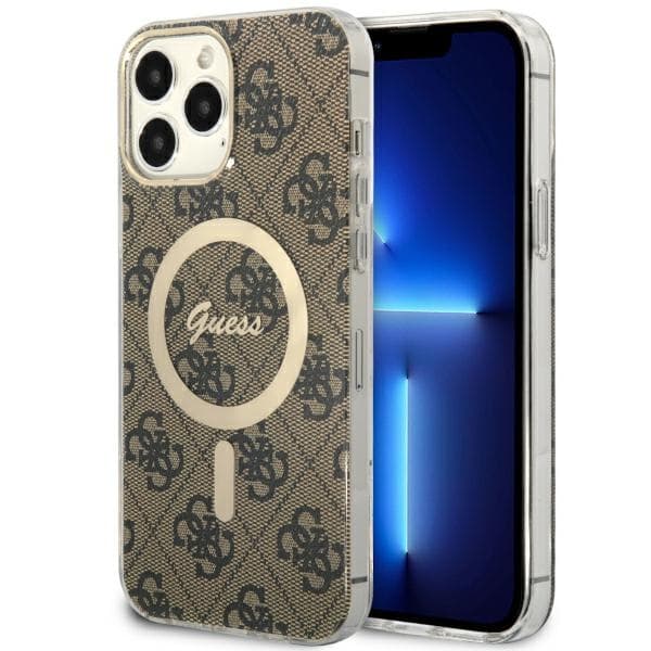 Ovitek Guess GUHMP13XH4STW za iPhone 13 Pro Max 6.7" – rjav 4G MagSafe