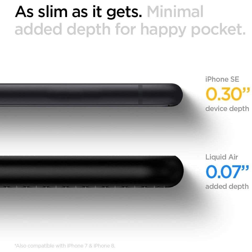 Spigen Liquid Air ovitek za iPhone 7 / 8 / SE 2020/2022 (črn) 2
