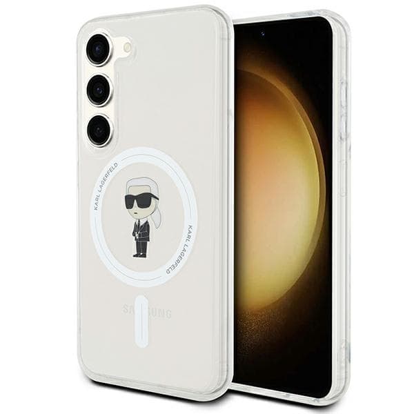 Karl Lagerfeld Ovitek IML Ikonik MagSafe za Samsung Galaxy S23, prozoren