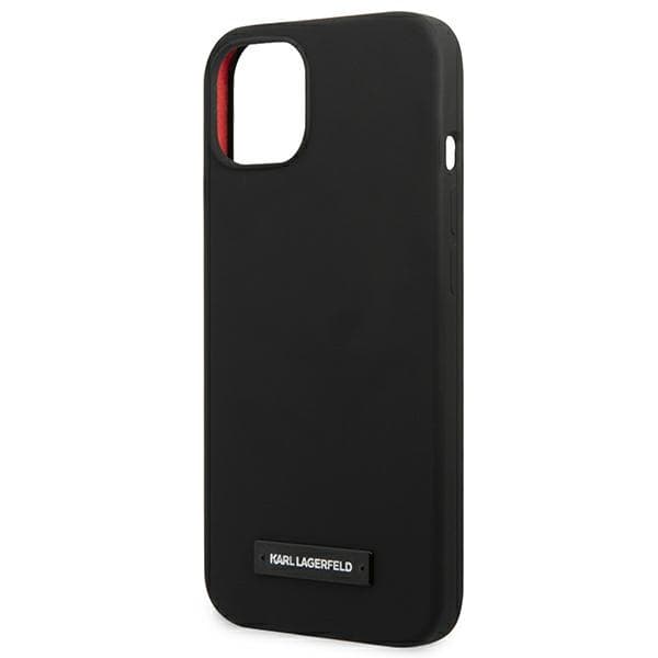 Ovitek Karl Lagerfeld Silicone Plaque za iPhone 13 mini, črn 6