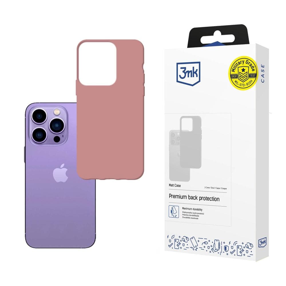 3mk Matt Case ovitek za iPhone 14 Pro Max - roza