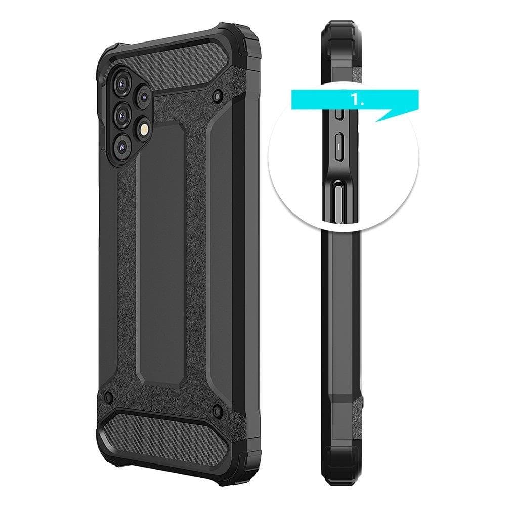 Hurtel Hybrid Armor ovitek za Samsung Galaxy A73, črn 5