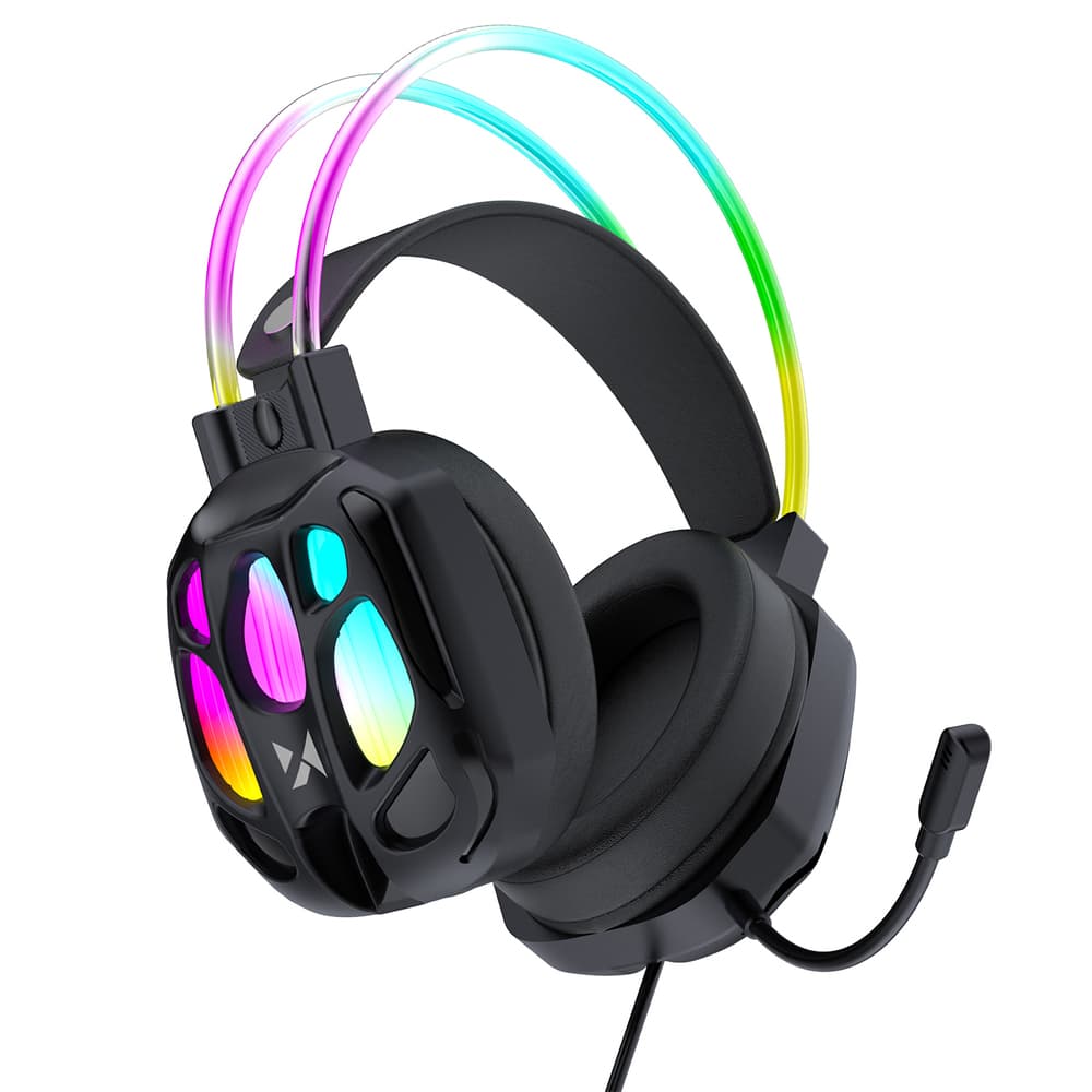 Wozinsky WSG-1118 žične gaming slušalke z mikrofonom in RGB osvetlitvijo - črna