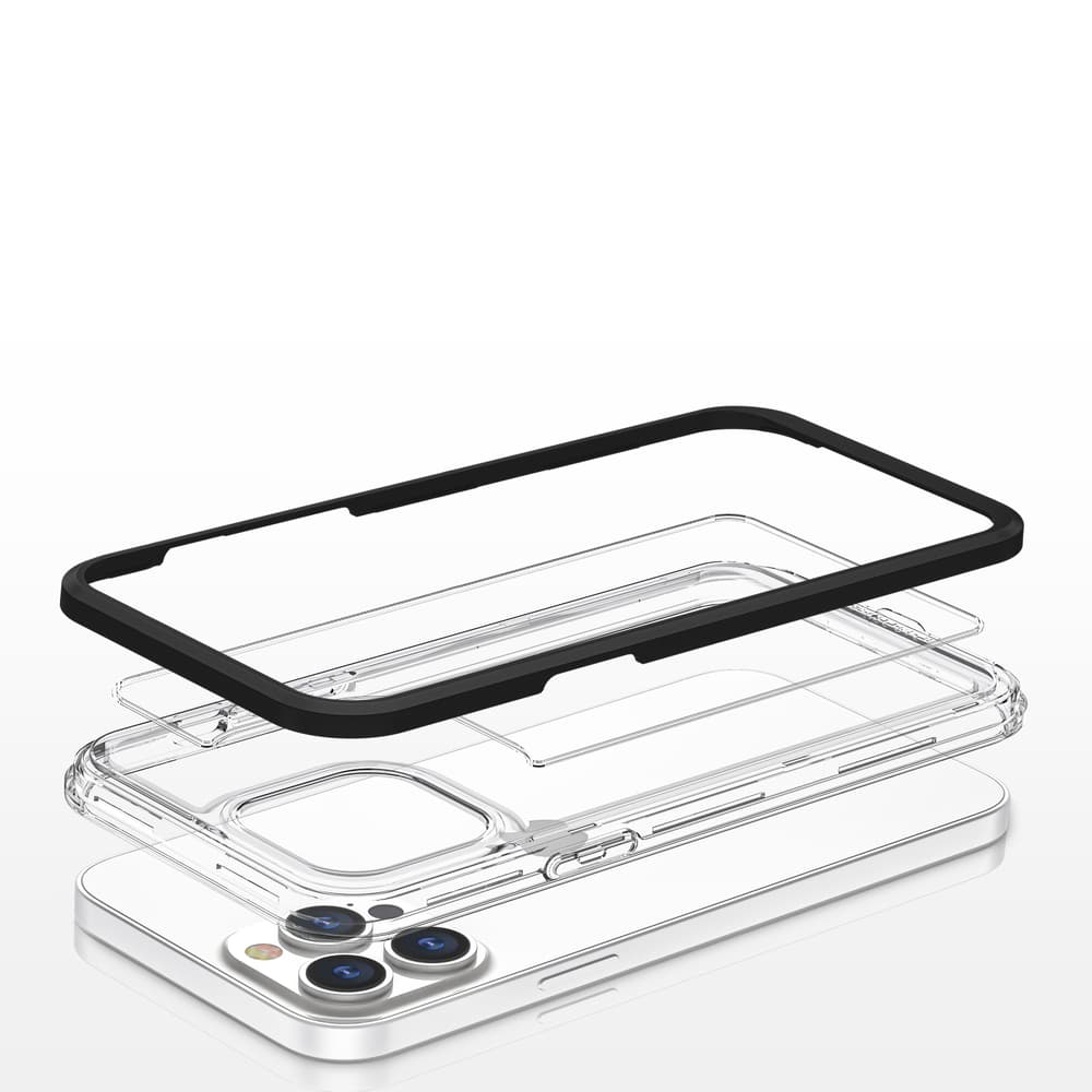 Hurtel Clear 3in1 ovitek za iPhone 13 Pro Max, črni okvir 5