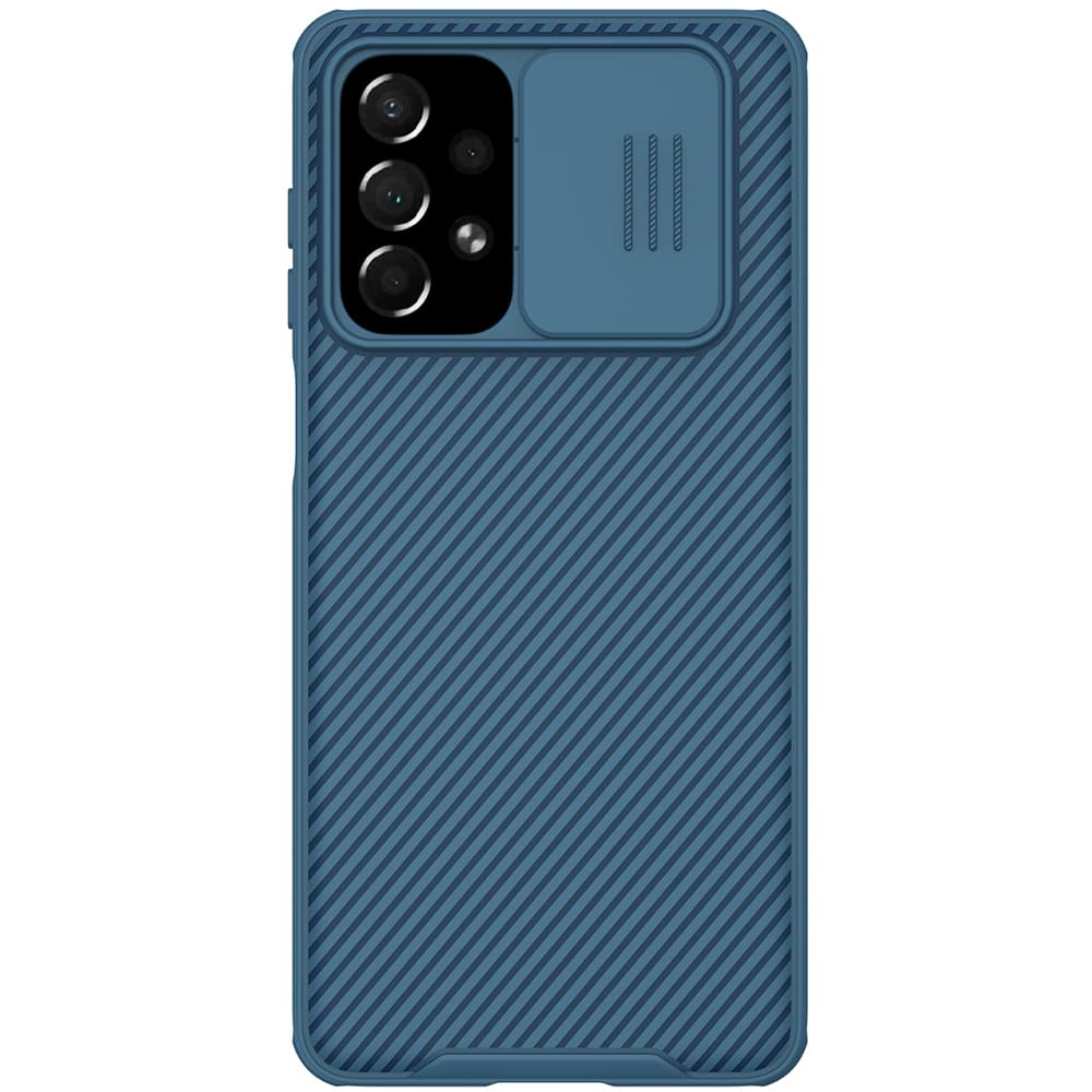Nillkin CamShield Pro ovitek z drsnim ščitnikom kamere za Samsung Galaxy A73 moder