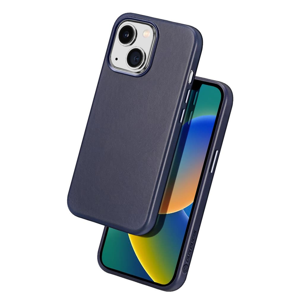 Dux Ducis Naples ovitek za iPhone 14 Plus, usnjen, MagSafe, moder 2