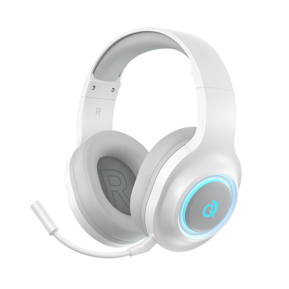 QCY Heroad V200 Tri-Mode gaming slušalke s 7.1 zvokom, 240h baterijo - bele